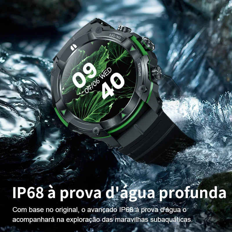 Smart Watch MASX MOSS Tela Amoled 1.43" Bateria 420mAH Bluetooth Estilo Militar